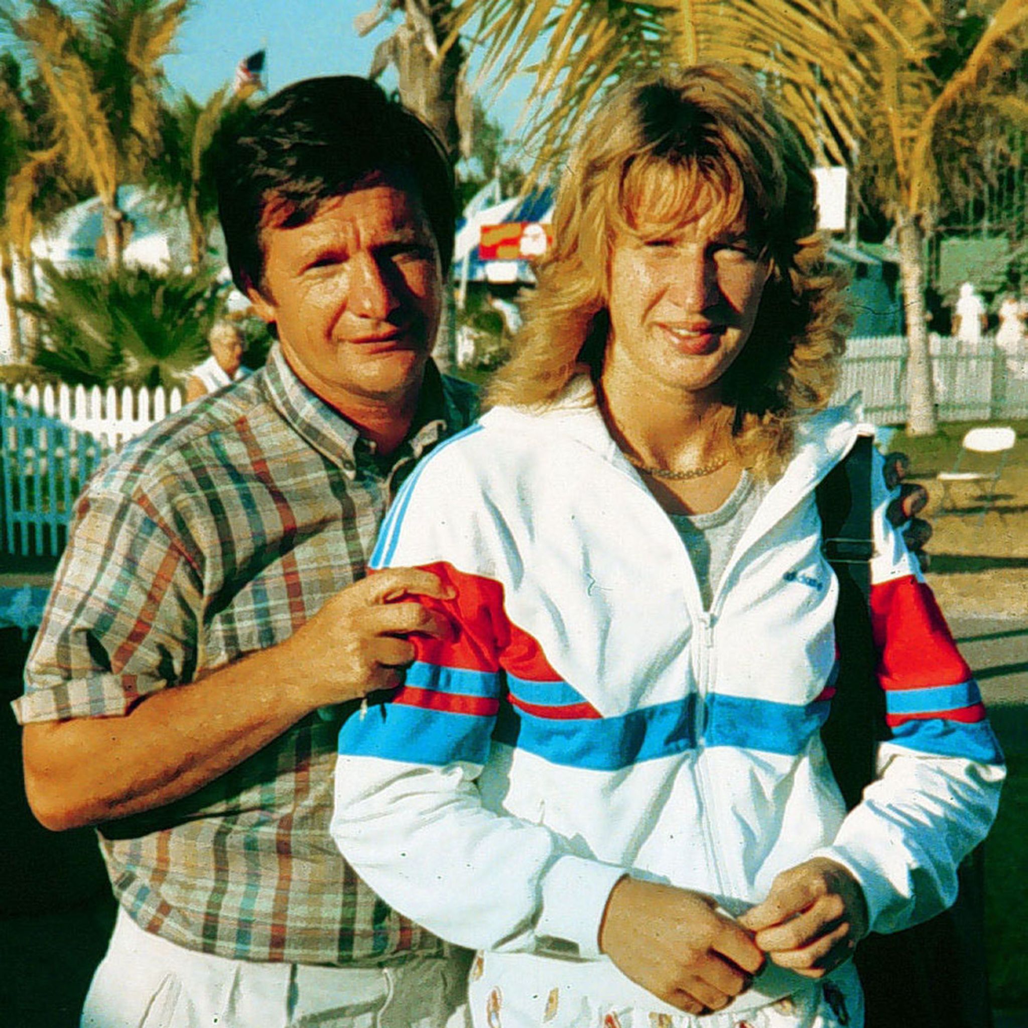 Steffi Graf mit Vater Peter 1990